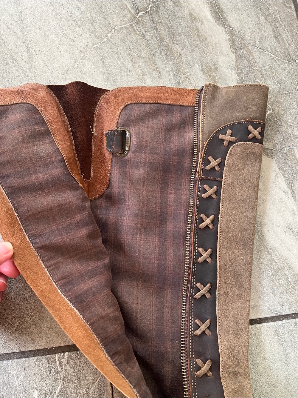 🤎 Born Albi Knee High Boots Size 8 / 39 Suede Leather Side Zipper - Picture 3 of 7